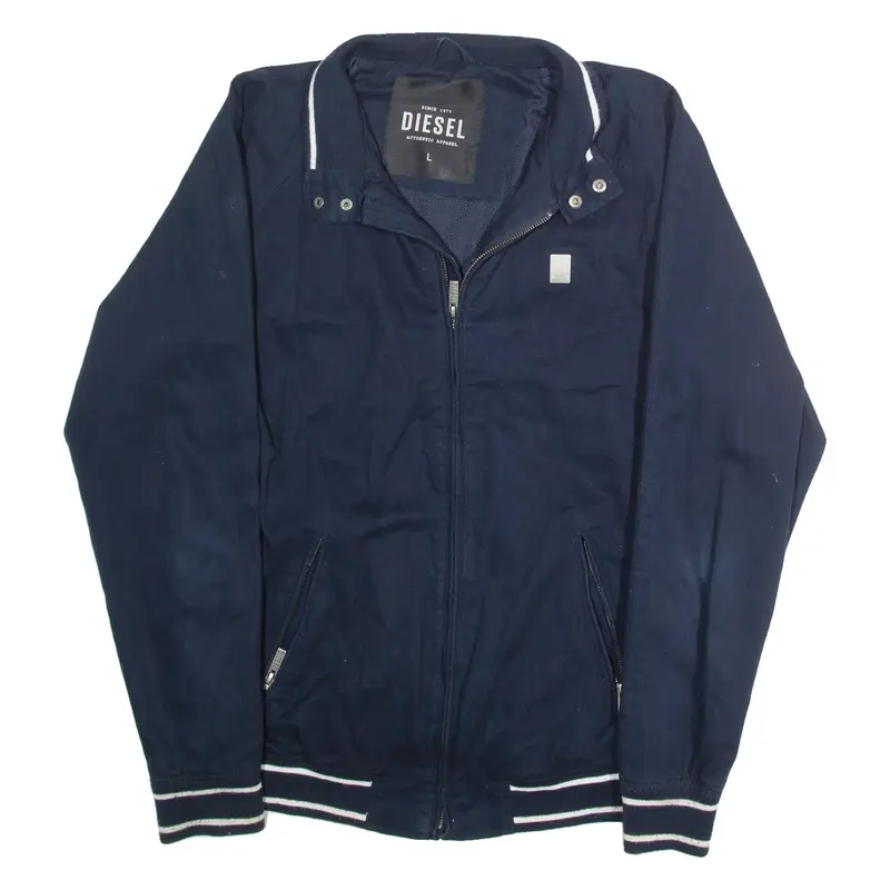 DIESEL Mens Bomber Jacket Blue L