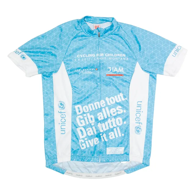OWAYO Cycling Zip Up Mens Jersey Blue High Neck L