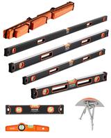 VEVOR Upgraded Magnetic Torpedo Level, 78/48/32/24/16/10 in Mechanical Level Set, Bubble Vials Ruler for 45/90/180 Degree, Al...