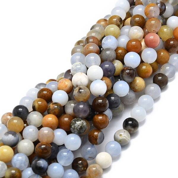Natural Chalcedony Beads Strands