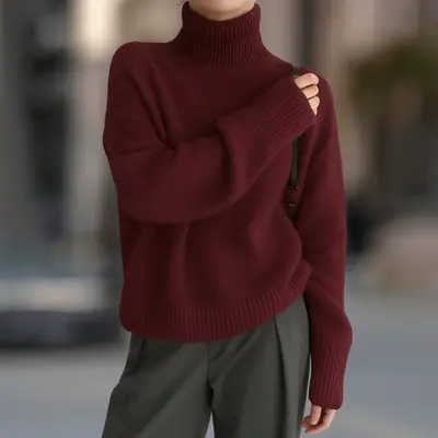 Vail Luxe Ultra Cozy Cashmere Blend Turtleneck Women's Sweater