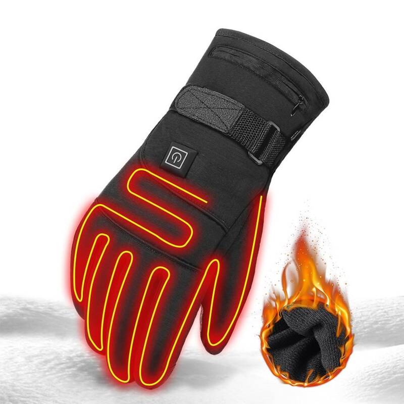 Winter Electric Heated Gloves Touch Screen Hand Warmers Motorcycle Gloves