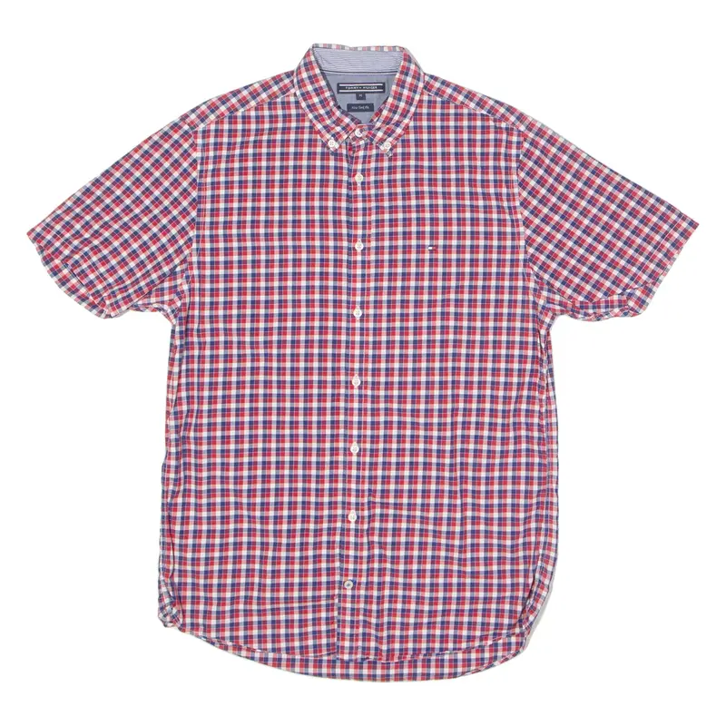 TOMMY HILFIGER New York Fit Mens Shirt Red Check M