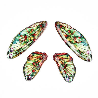 Epoxy Resin Butterfly Wing Pendants