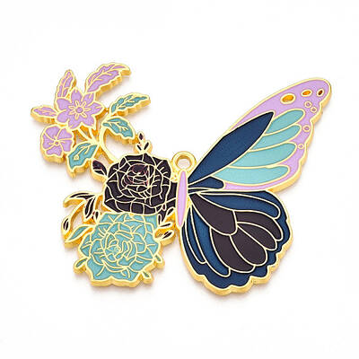 Rack Plating Alloy Enamel Big Pendants
