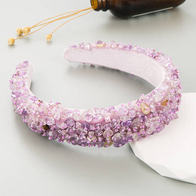Baroque Natural Gemstone Chips Hair Bands