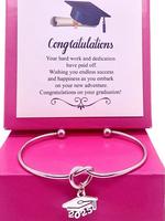 Graduation Gift Class of 2025 Charm Bracelet with Graduation Card - Ideal for Celebrating Academic Achievements
