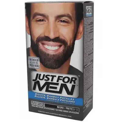 Just da uomo Baffi e barba Nero vero 28,4 g