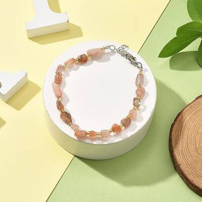 Natural Sunstone Beads Bracelets for Women