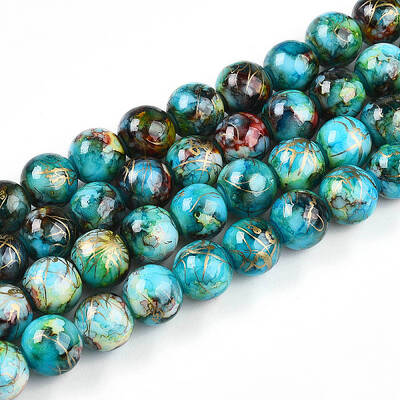 Baking Painted Glass Beads Strands