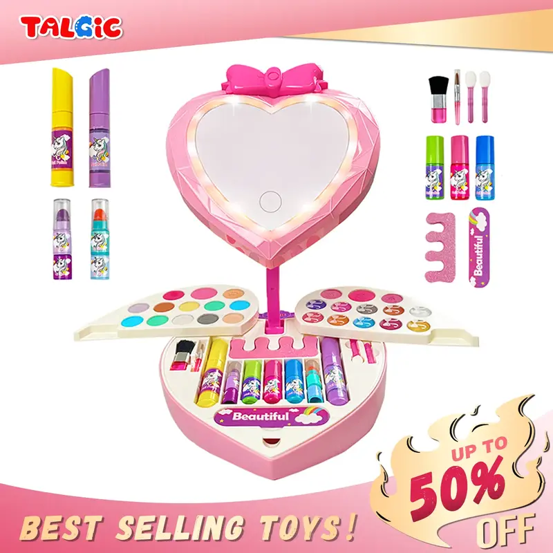 Christmas tree-shaped makeup toy set.