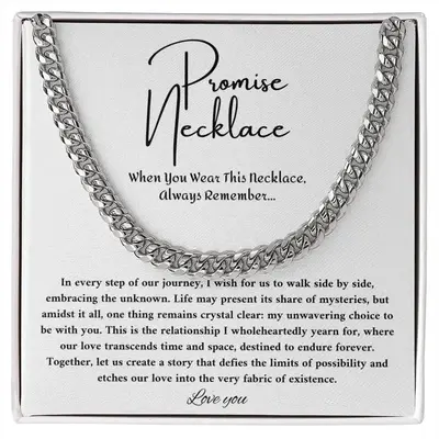 Promise Necklace For Him, Sentimental Gifts For Boyfriend, To My Man Necklaces, Birthday Valentine Anniversary Gift