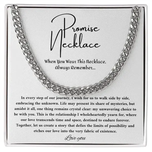 Promise Necklace For Him, Sentimental Gifts For Boyfriend, To My Man Necklaces, Birthday Valentine Anniversary Gift
