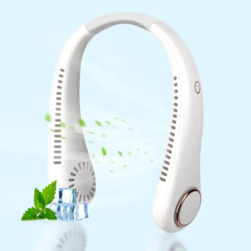 Portable Neck Fan,4000 mAh Battery USB Operated Wearable, Rechargeable Turbo Bladeless Fan, 3 Speeds Adjustment 360° Cooling...