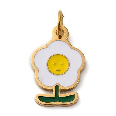 316 Surgical Stainless Steel Enamel Pendants