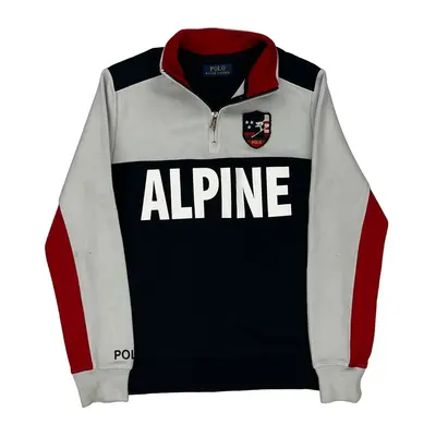 Alpine Polo By Ralph Lauren Graphic 1/4 Zip - XS Black Cotton