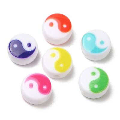 Printed Opaque Acrylic Beads
