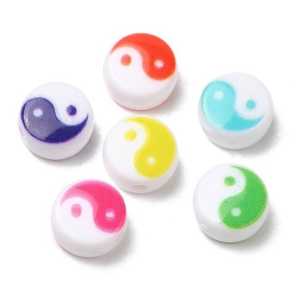 Printed Opaque Acrylic Beads