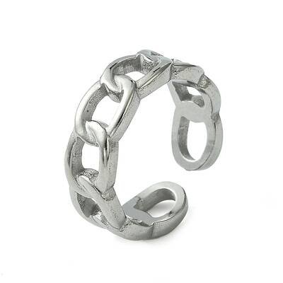 Non-Tarnish 304 Stainless Steel Open Cuff Ring