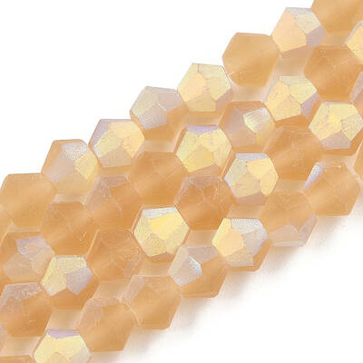 Imitate Austrian Crystal Bicone Frosted Glass Beads Strands