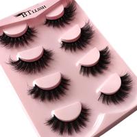4 Pairs Natural False Eyelashes, Full Volume Eyelash for Lashes Extension, Volumized False Eyelashes for Women and Girls, Eye...