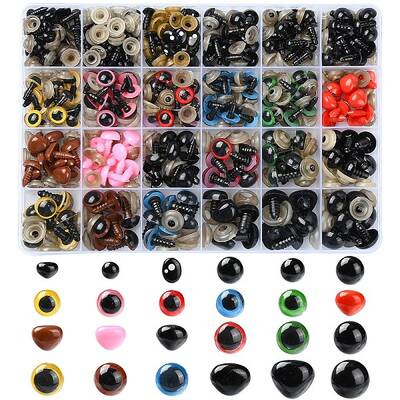 24 Styles Craft Plastic Doll Eye & Noses Kits