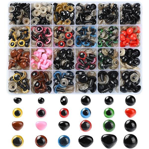 24 Styles Craft Plastic Doll Eye & Noses Kits