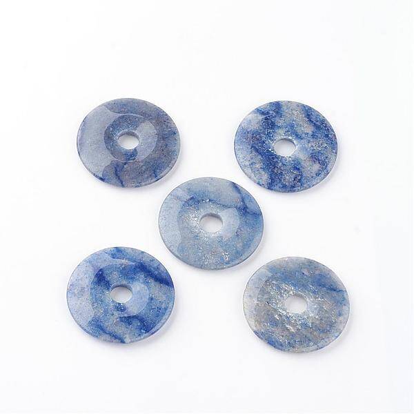 Dyed & Heated Natural Brazil Blue Aventurine Pendants