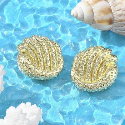 Brass Stud Earrings for Women