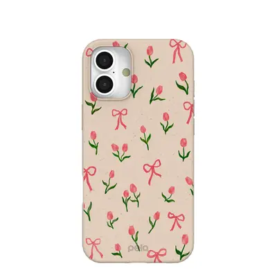 Seashell Tulip Bliss iPhone 16 Plus Case