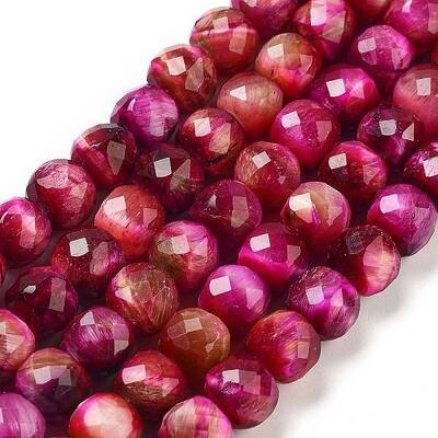 Natural Tiger Eye Dyed Beads Strands