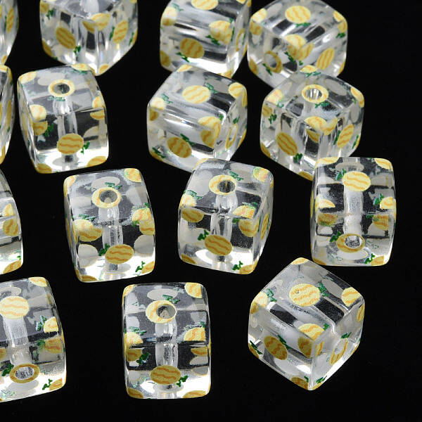 Transparent Printed Acrylic Beads