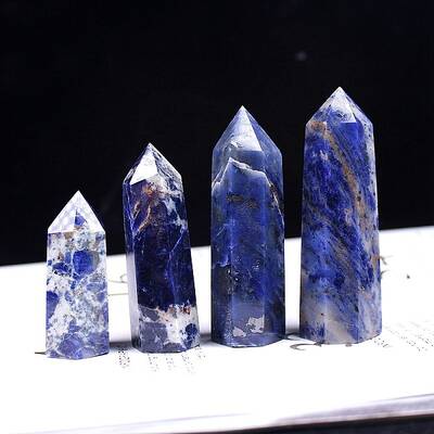 Point Tower Natural Sodalite Home Display Decoration