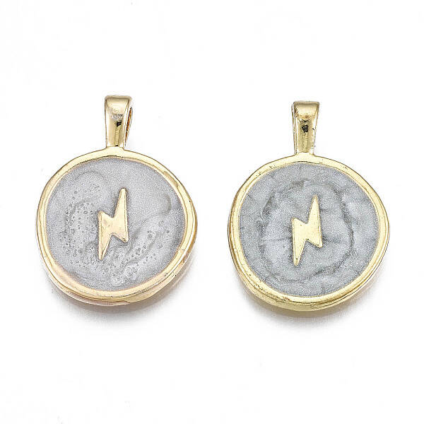 Rack Plating Alloy Enamel Pendants