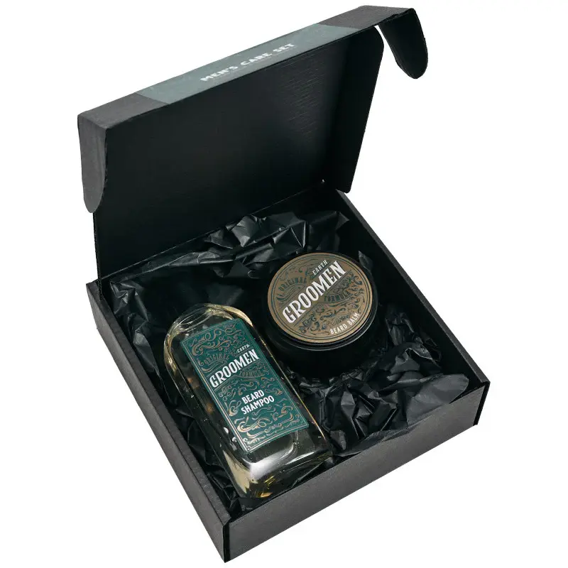 Groomen EARTH Beard Set - Shampoo e Balsamo, 150 ml + 50 g