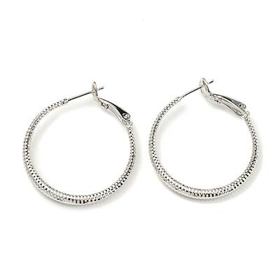 Twisted Big Ring Huggie Hoop Earrings for Girl Women