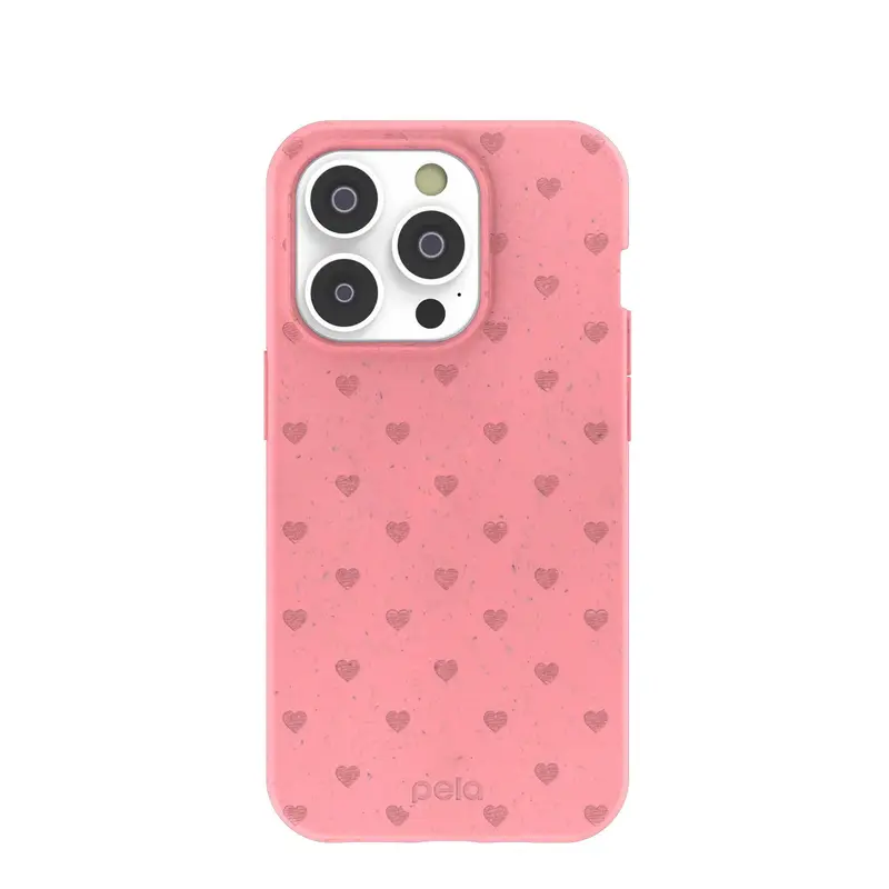 Bubblegum Pink Hearts iPhone 14 Pro Case