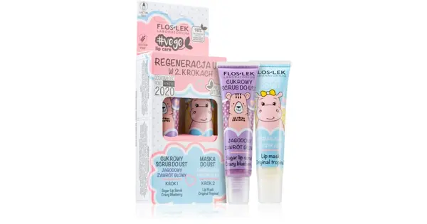 Floslek Laboratorium Vege Regenerating Gift Pack For Dry Lips Crazy Blueberry Lip Scrub + Original Tropicana Lip Mask