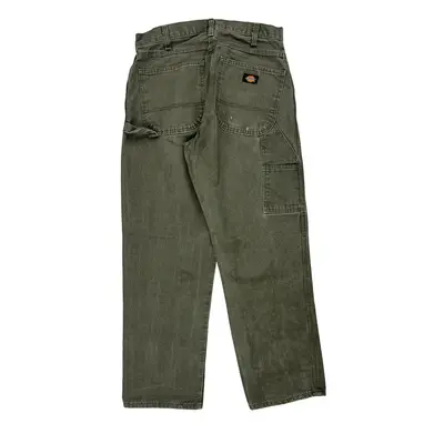 Dickies Carpenter Trousers - 30W 30L Green Cotton