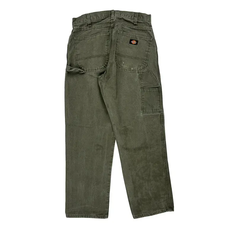 Dickies Carpenter Trousers - 30W 30L Green Cotton