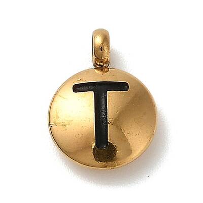 304 Stainless Steel Black Enamel Charms