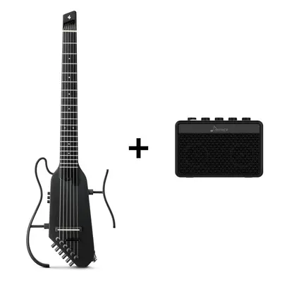 Donner HUSH C Nylon Acoustic-Electric Guitar - Black / Guitar+5W Amplifier