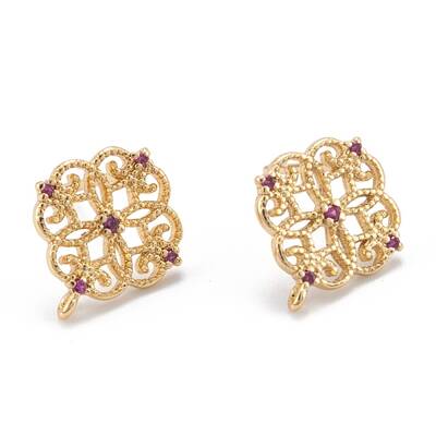Brass Stud Earring Findings