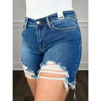 Judy Blue Sophie Distressed Mid Rise Shorts