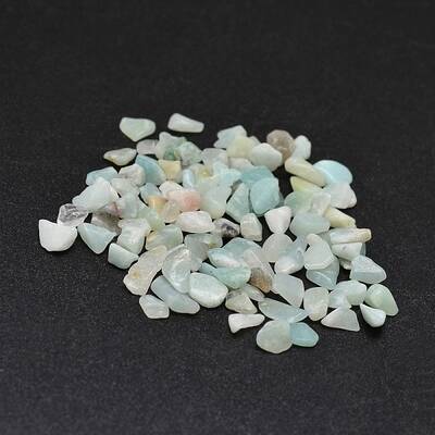 Natural Flower Amazonite Chip Beads