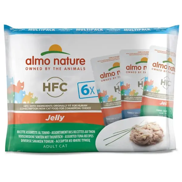 Almo nature HFC Jelly Multipack Assorted Tuna Recipes - 6X55GR