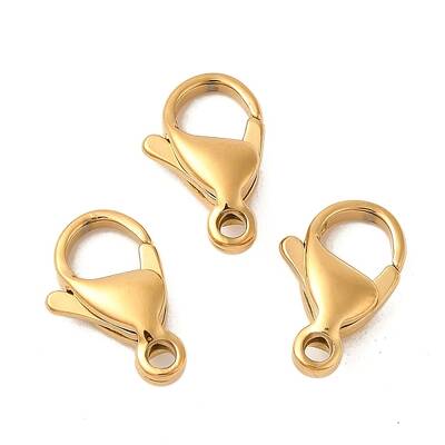 Ion Plating(IP) 304 Stainless Steel Lobster Claw Clasps