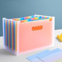 Colorful Standing Document Folder, 1/5 Counts 25-layer A4 File Folder, Multi-layer Large Capacity Expanding File Bag, Portabl...