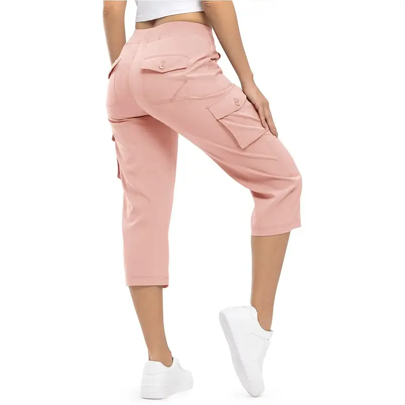YSENTO Women's Plus Size Outdoor Lightweight Cargo Capris Pants Casual Trip Loose Shorts Summer Style Moms over 30 Comfy wear...
