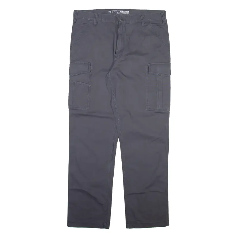 CARHARTT Cargo Mens Trousers Grey Relaxed Straight W38 L34